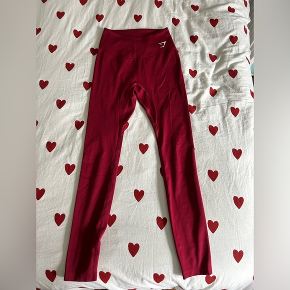 red seamless Gymshark leggings size small - Picture 1 of 2